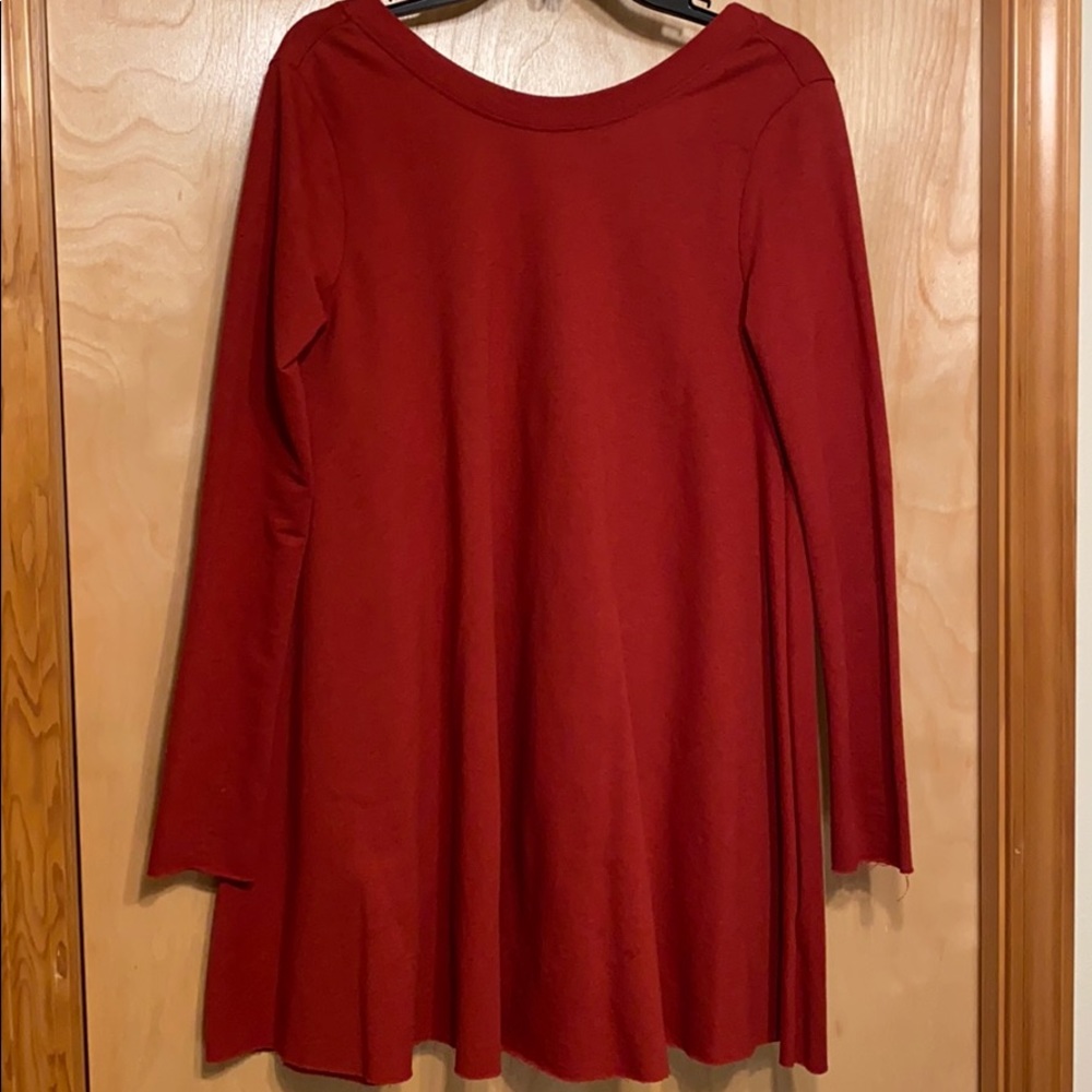 Women’s red/rust sweatshirt dress